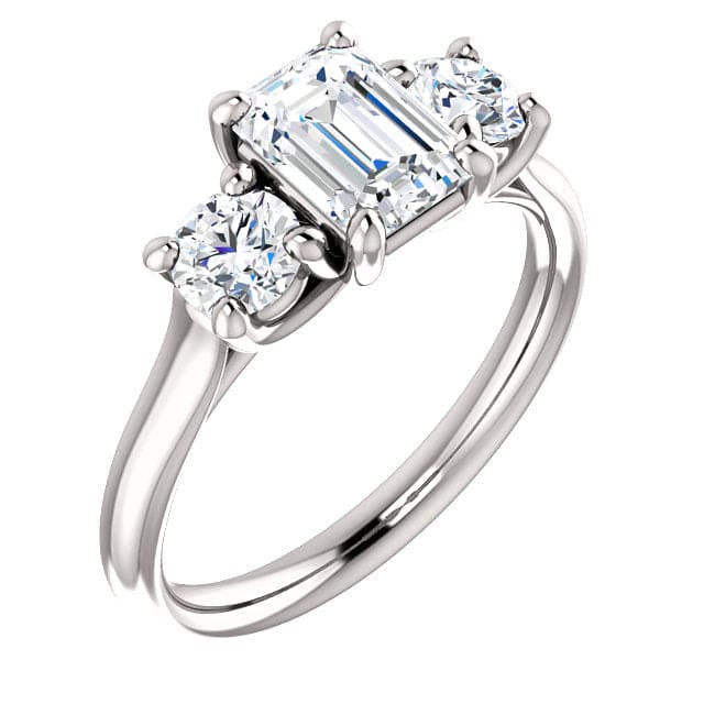 3-Stone Emerald Cut Lab Diamond Ring — Salvatore & Co.
